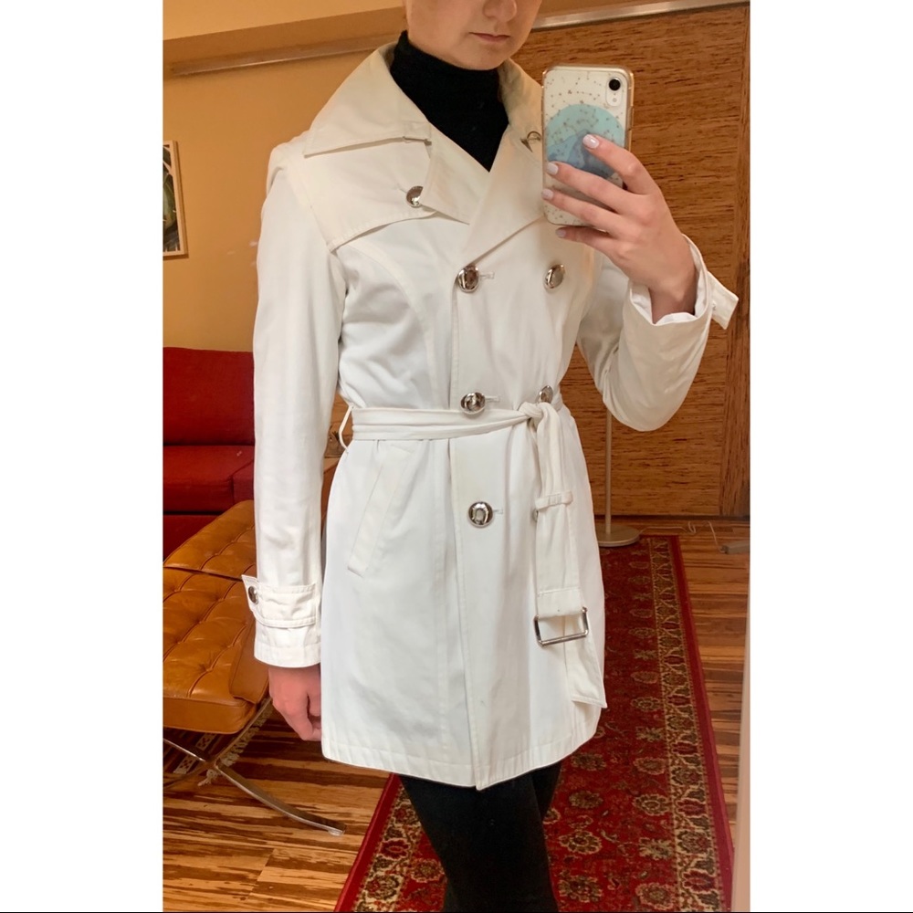 Michael Kors white trench coat S